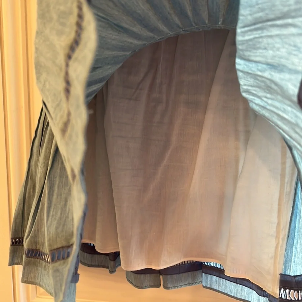 NWOT  Tuckernuck XS chambray mini skirt - Picture 5 of 7